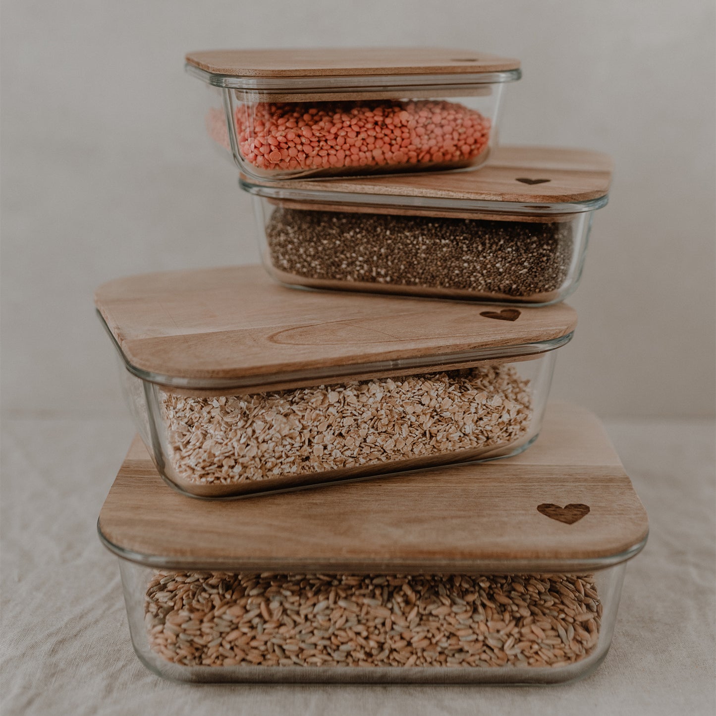 Vorratsbehälter Herz 14,5 x 20 cm (VE = 4 Stk)