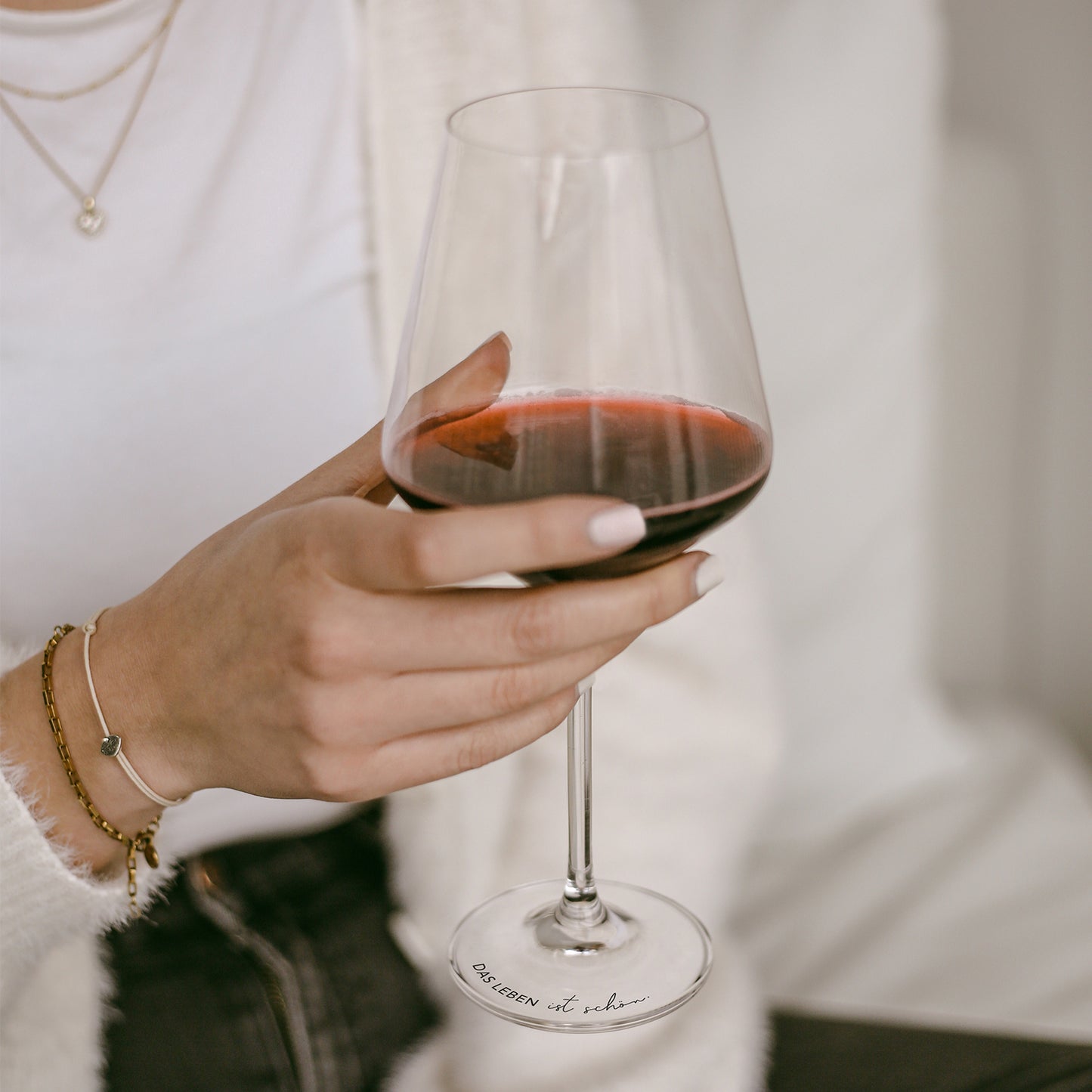Verre à vin Das Leben ist schön 490ml (UE = 4 Pièces)