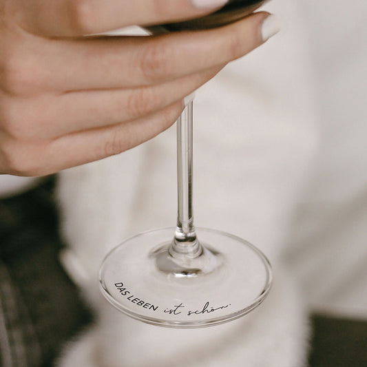 Weinglas 490ml Das Leben ist schön (VE = 4 Stk)