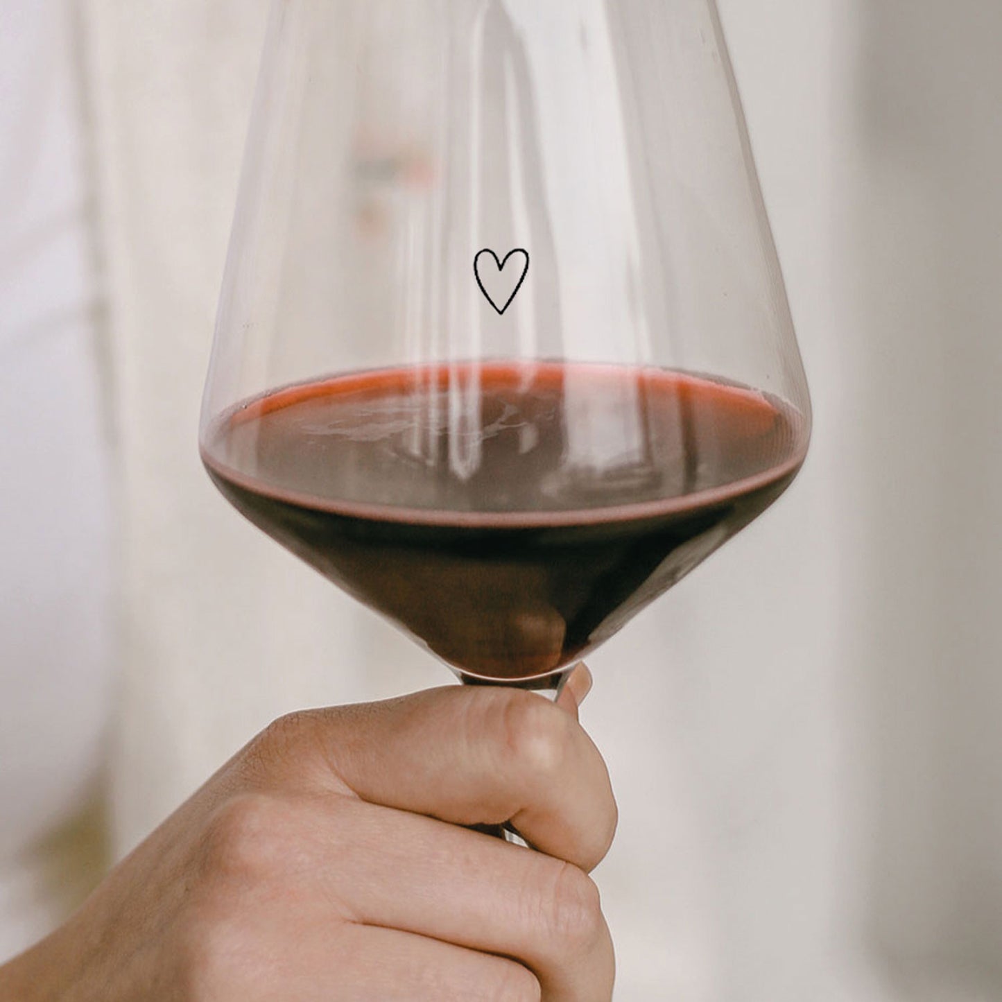 Wine glass 490ml heart (PU = 4 pieces)