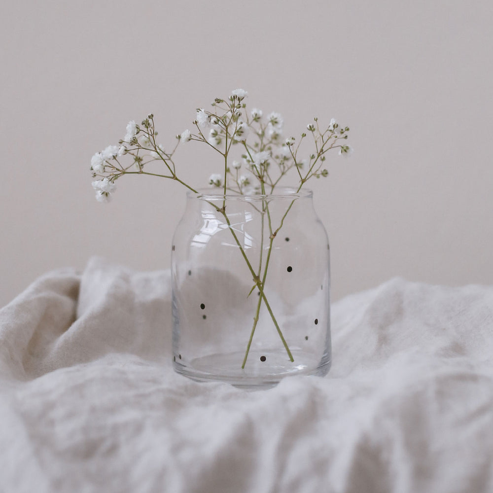 Vase en verre petits pois (UE = 6 Pièces)