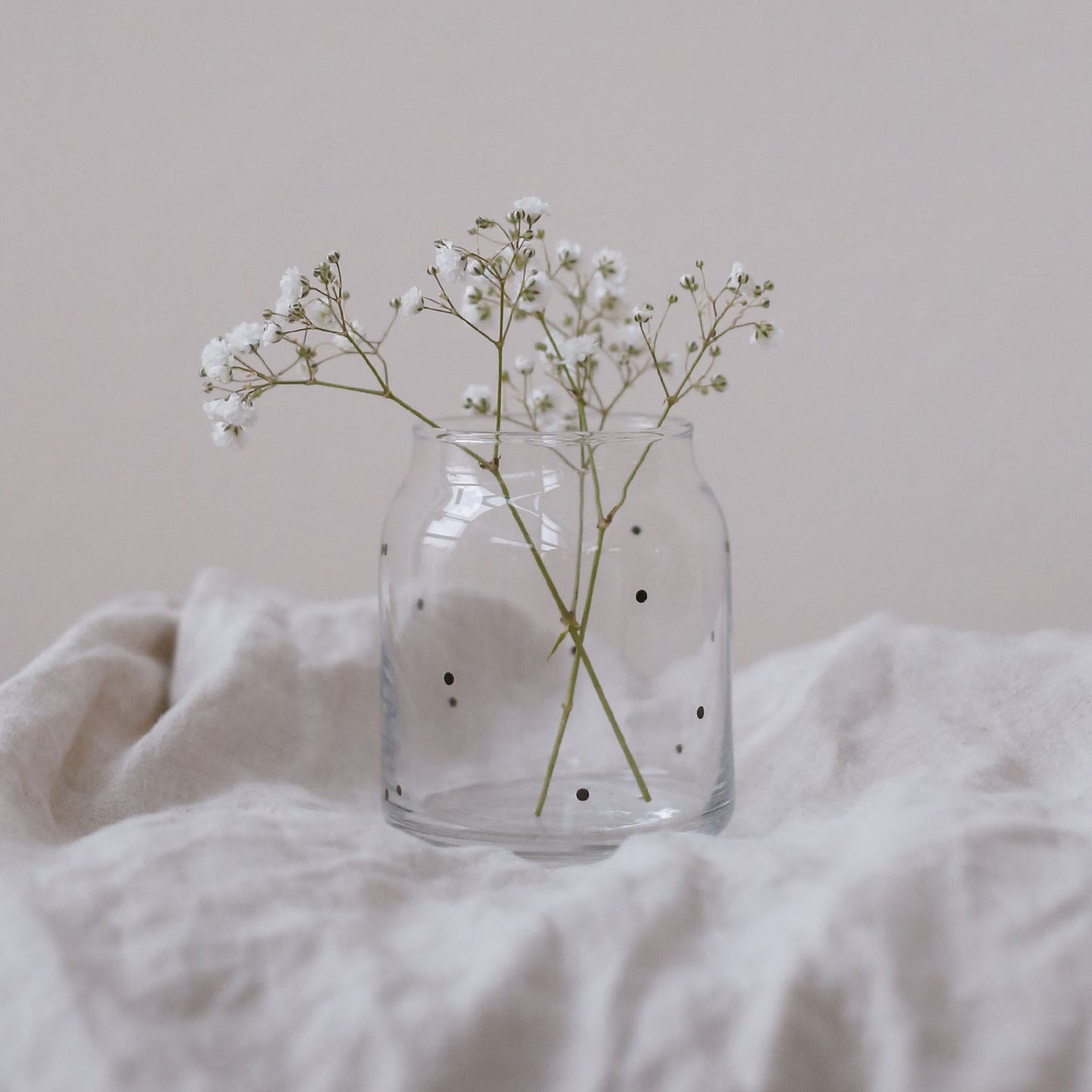 Vase en verre petits pois (UE = 6 Pièces)