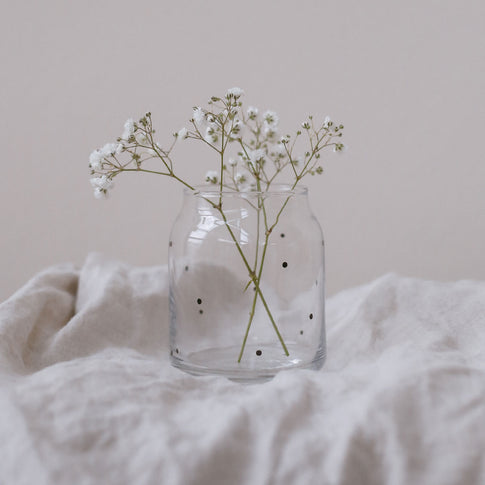 Vase en verre petits pois (UE = 6 Pièces)