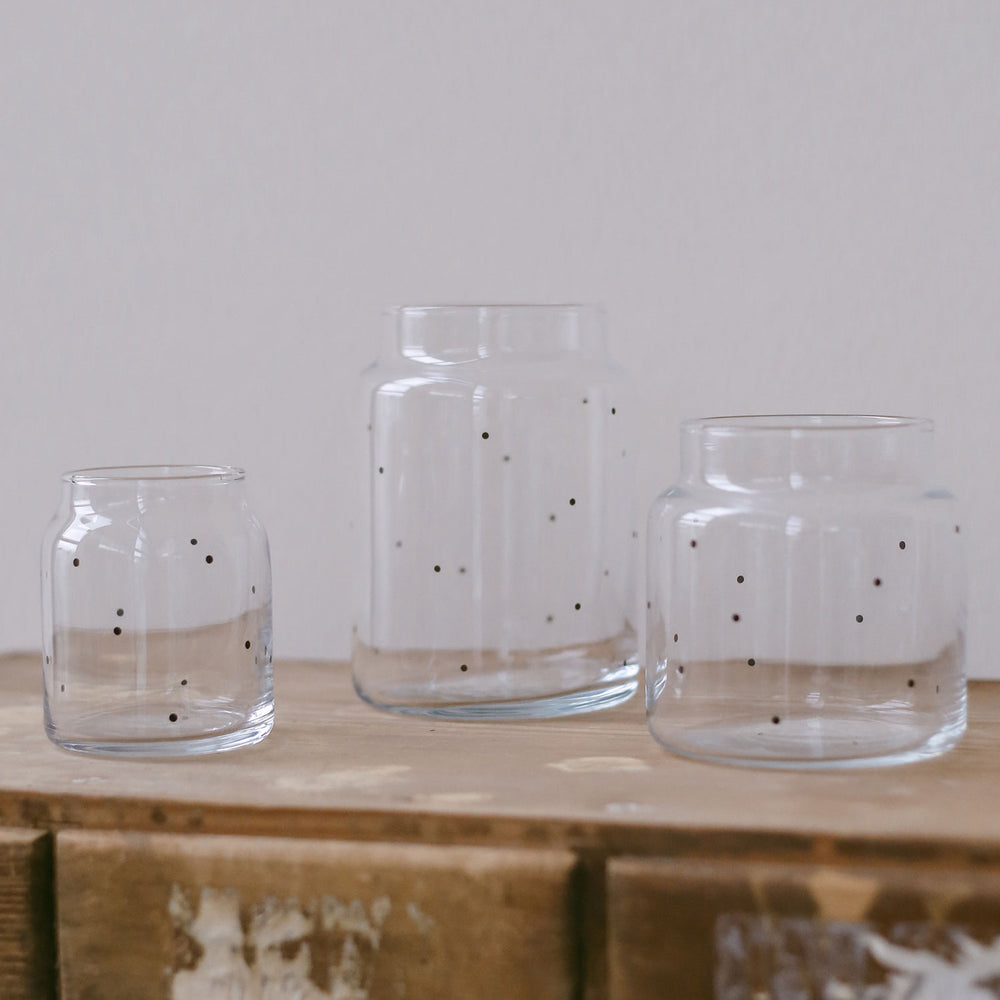 Vase en verre petits pois (UE = 6 Pièces)