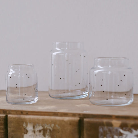 Vase en verre petits pois (UE = 6 Pièces)