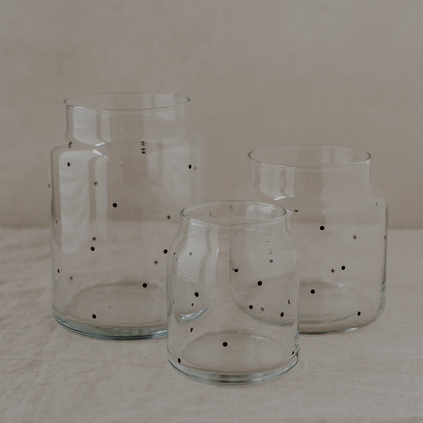 Vase en verre petits pois (UE = 6 Pièces)