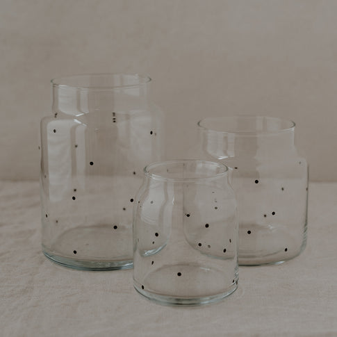 Vase en verre petits pois (UE = 6 Pièces)
