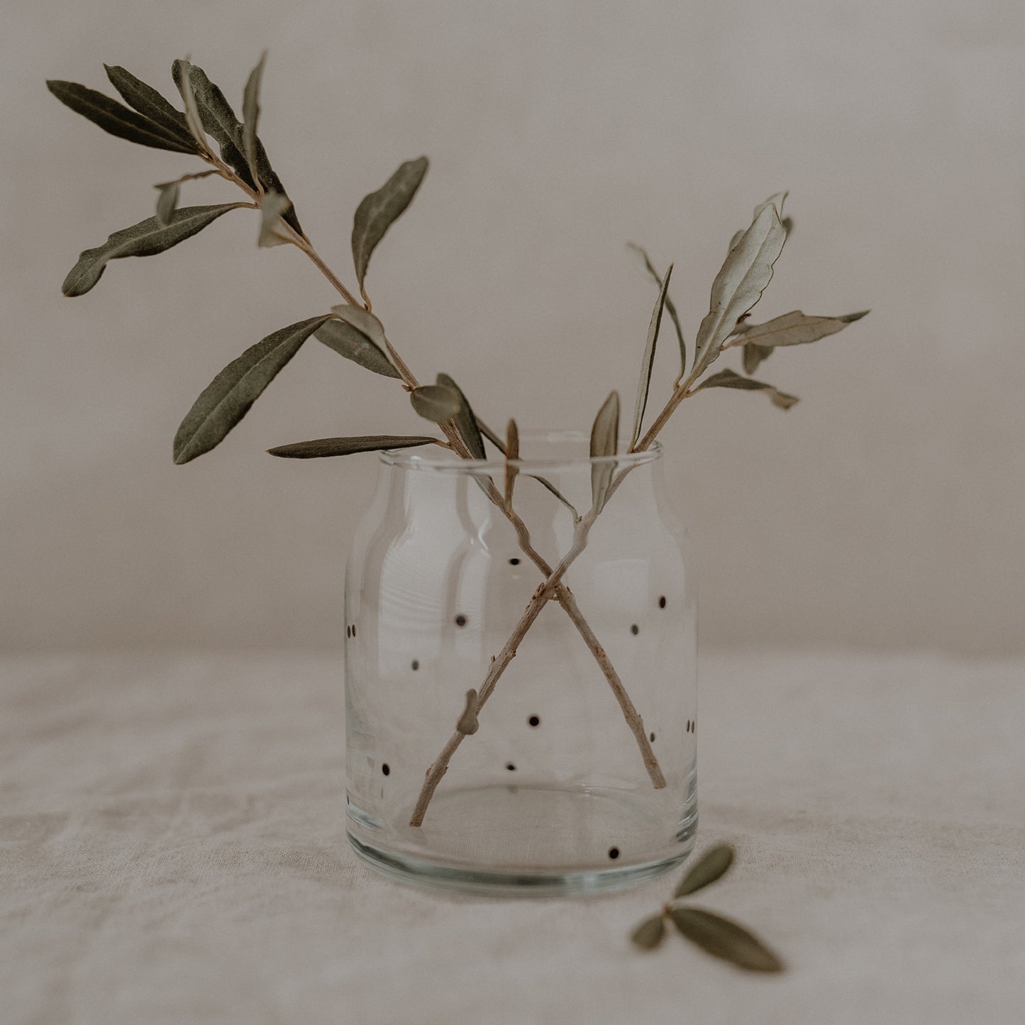 Vase en verre petits pois (UE = 6 Pièces)