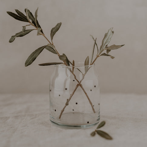 Vase en verre petits pois (UE = 6 Pièces)