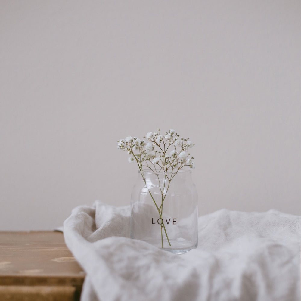 Vase made of glass small Love (PU = 6 pieces)
