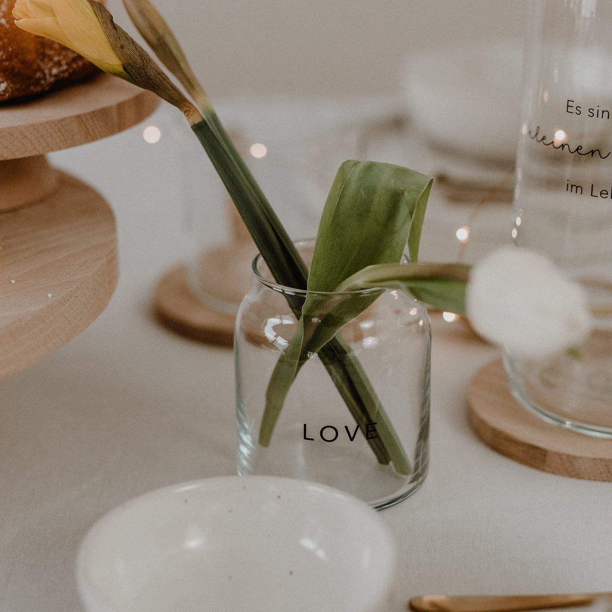 Vase made of glass small Love (PU = 6 pieces)