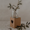 Vase en verre petit coeur (UE = 6 Pièces)