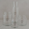 Vase en verre petit coeur (UE = 6 Pièces)