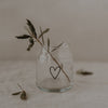 Vase en verre petit coeur (UE = 6 Pièces)