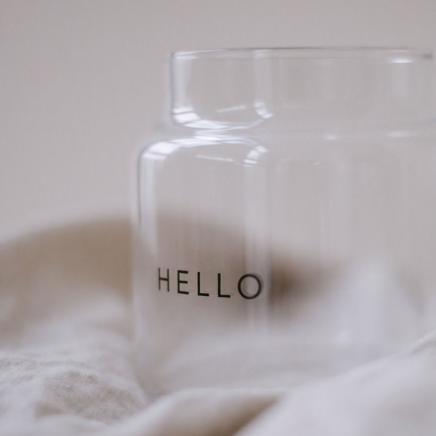 Vase moyen en verre Hello (UE = 6 Pièces)