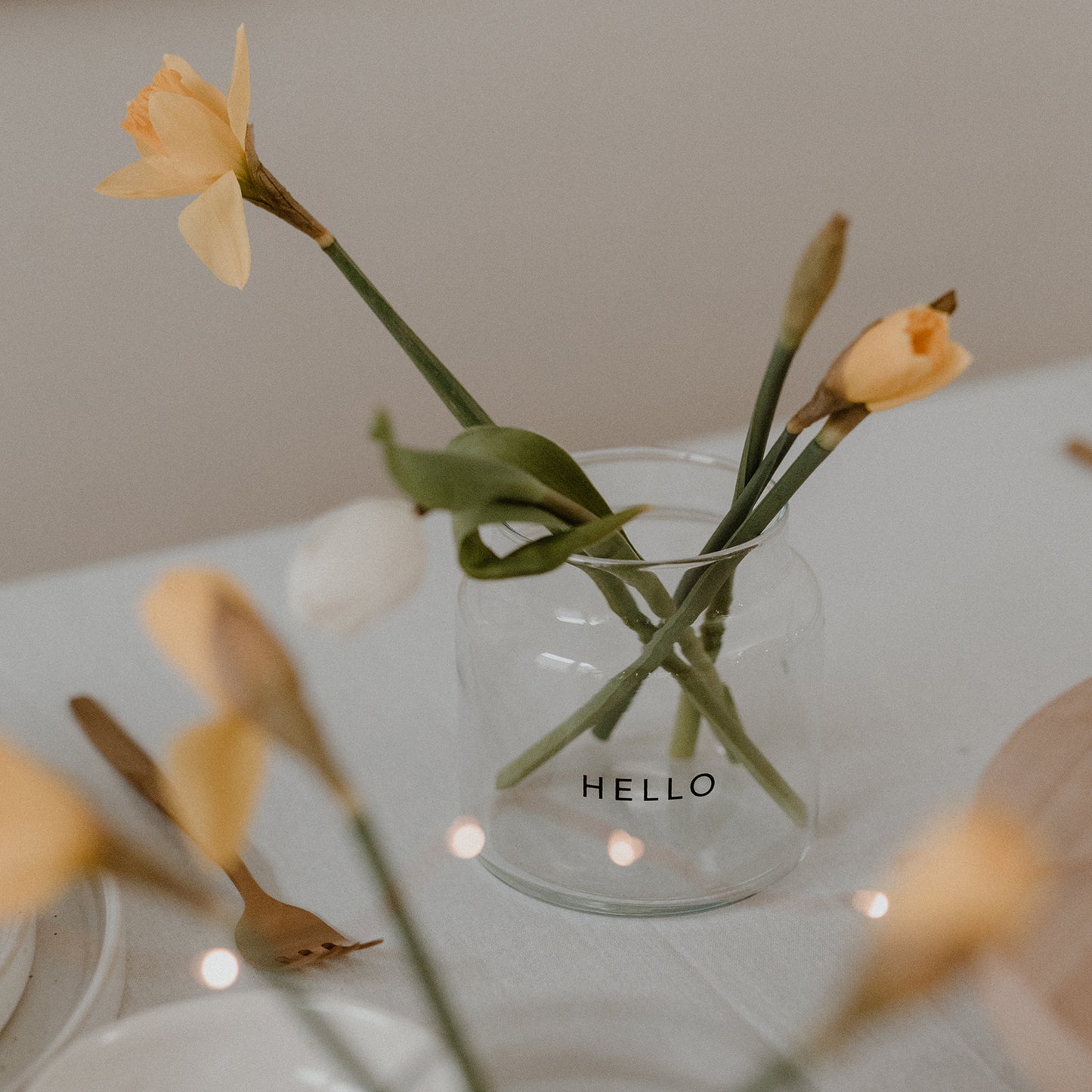 Vase moyen en verre Hello (UE = 6 Pièces)