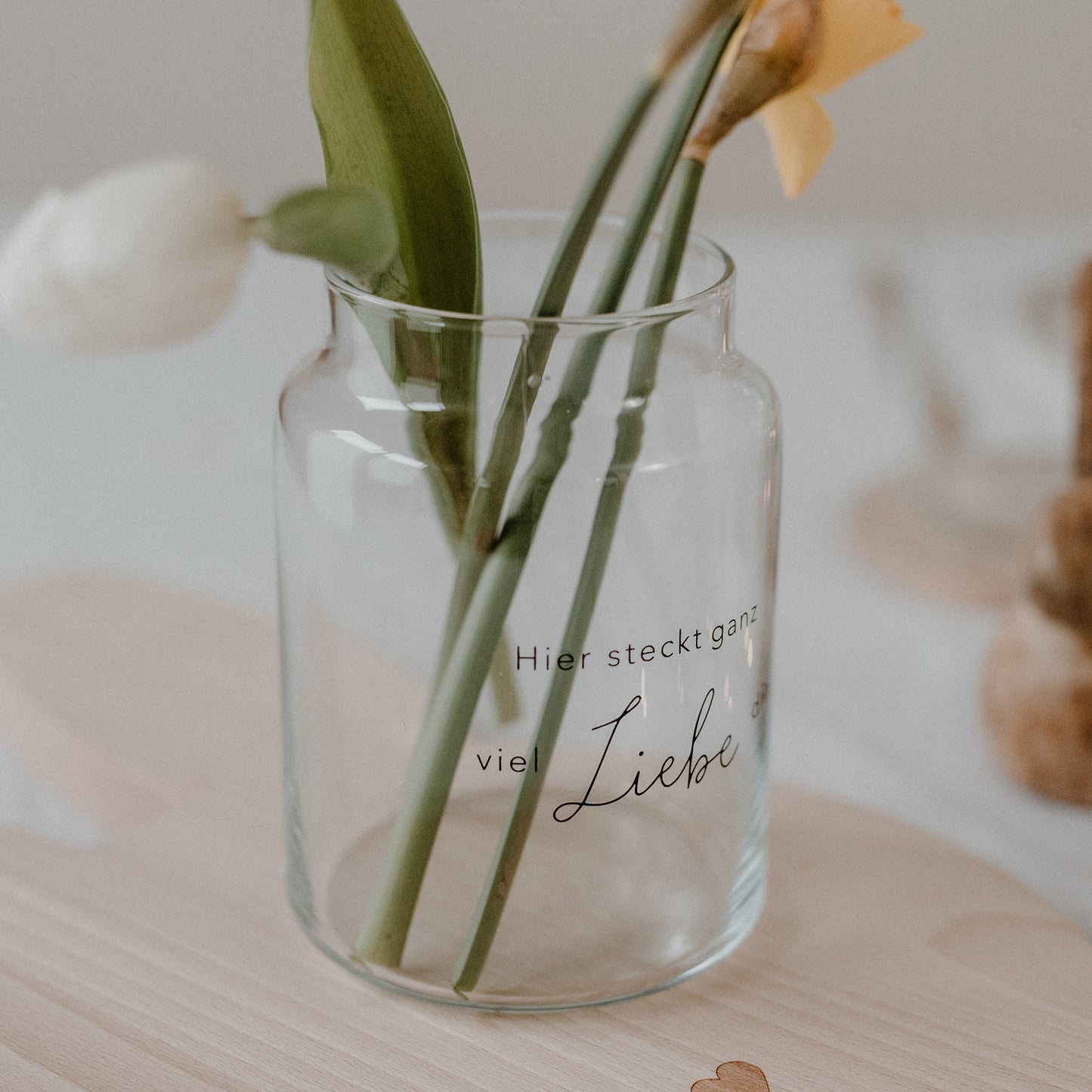 Vase en verre grand Liebe (UE = 6 Pièces)