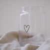 Glass vase large heart (PU = 6 pieces)