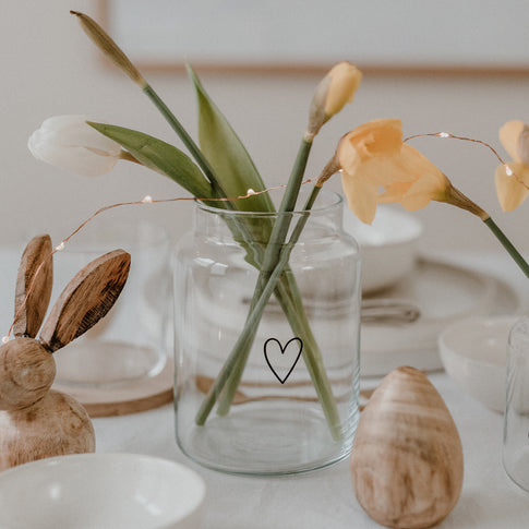 Glass vase large heart (PU = 6 pieces)