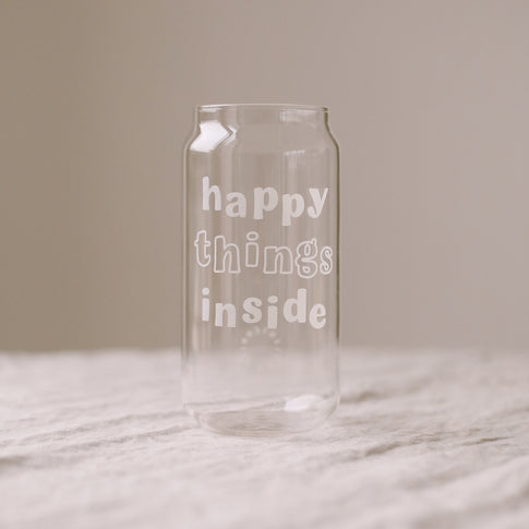 Tall drinking glass Happy Things (PU = 6 pieces)