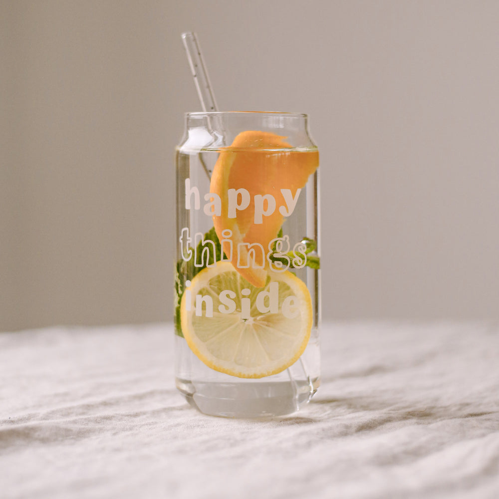 Tall drinking glass Happy Things (PU = 6 pieces)