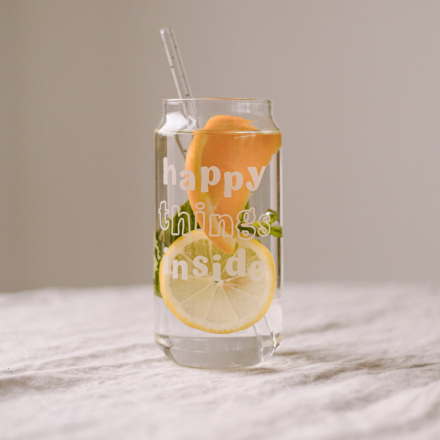 Tall drinking glass Happy Things (PU = 6 pieces)