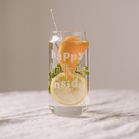 Tall drinking glass Happy Things (PU = 6 pieces)
