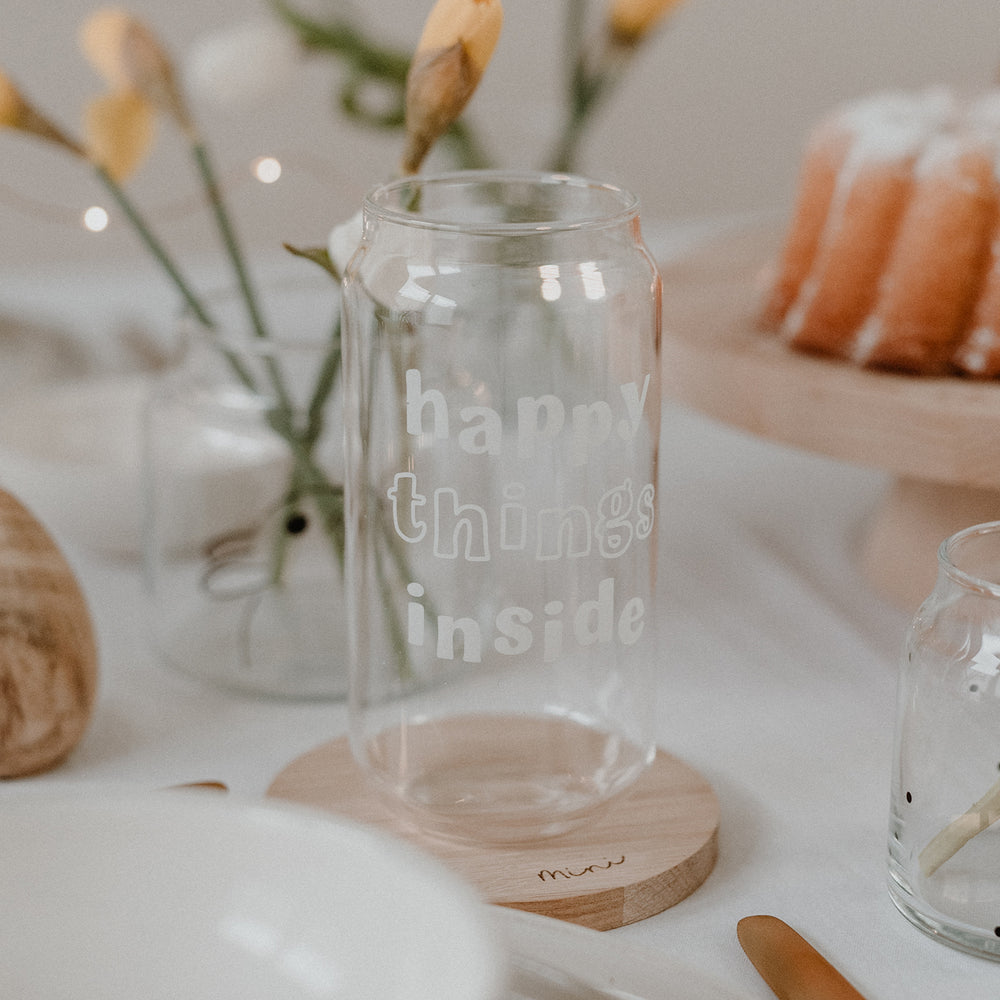 Tall drinking glass Happy Things (PU = 6 pieces)
