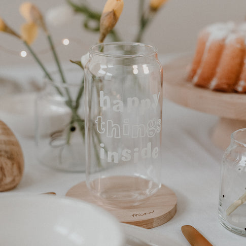 Tall drinking glass Happy Things (PU = 6 pieces)