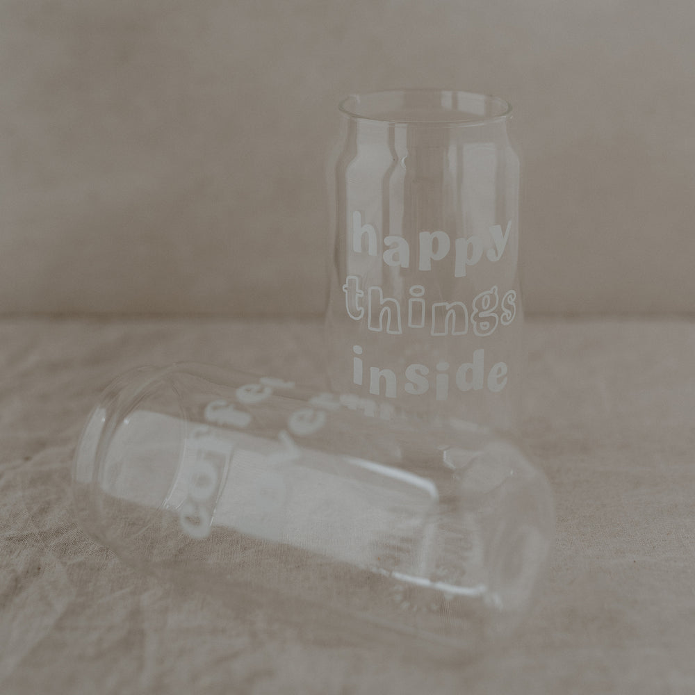 Tall drinking glass Happy Things (PU = 6 pieces)