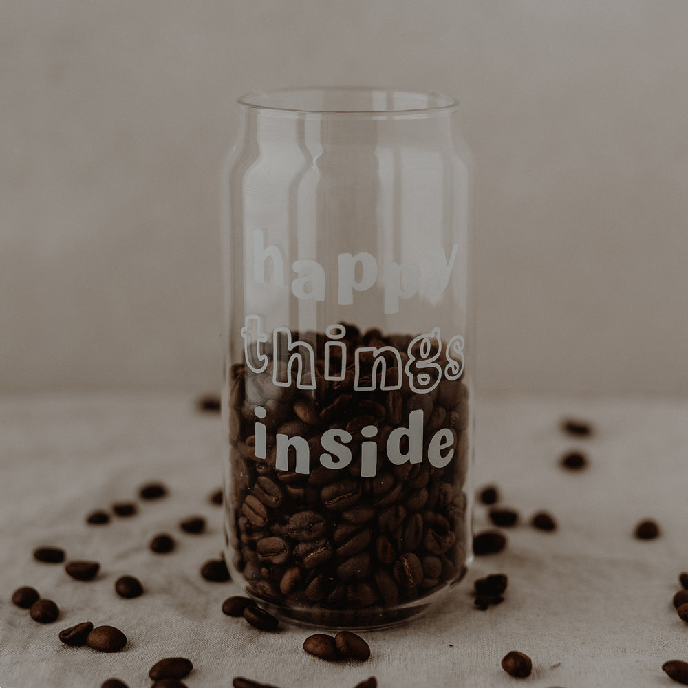 Tall drinking glass Happy Things (PU = 6 pieces)