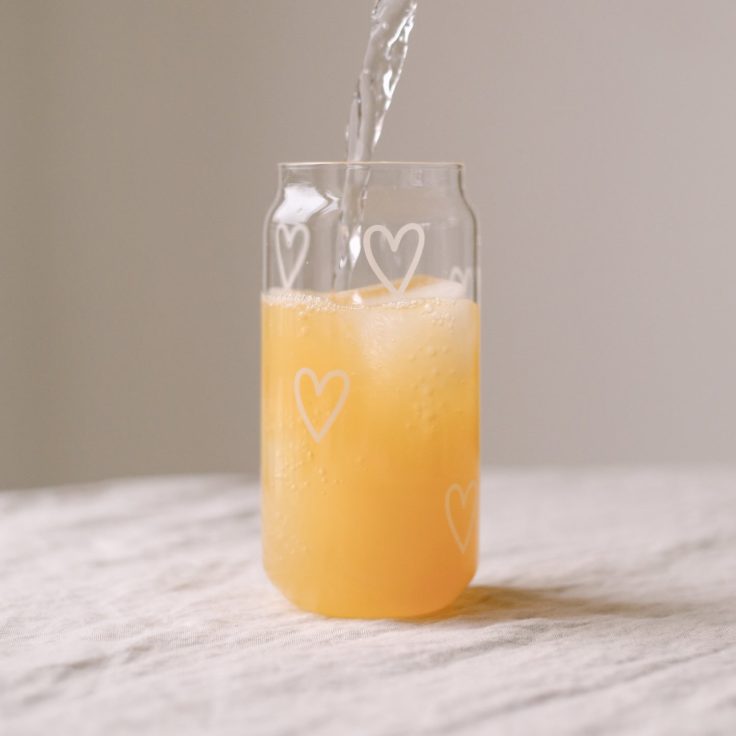 Tall drinking glass hearts (PU = 6 pieces)