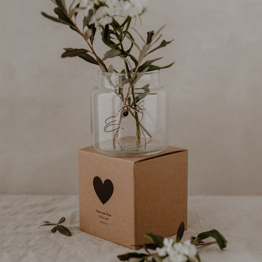 Vase aus Glas mittel Hase (VE = 6 Stk)