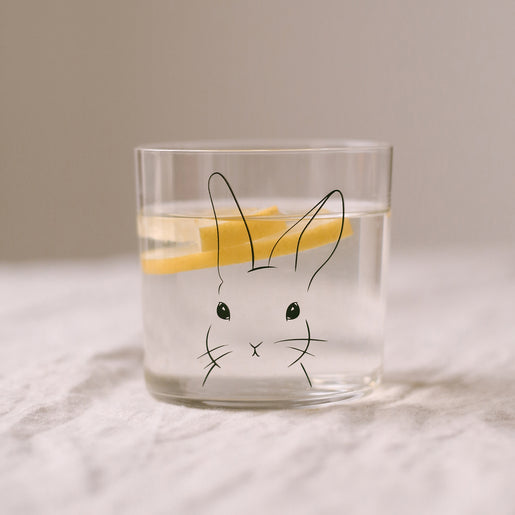 Drinking glass rabbit black (PU = 4 pieces)