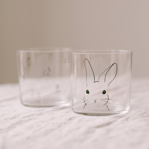 Drinking glass rabbit black (PU = 4 pieces)