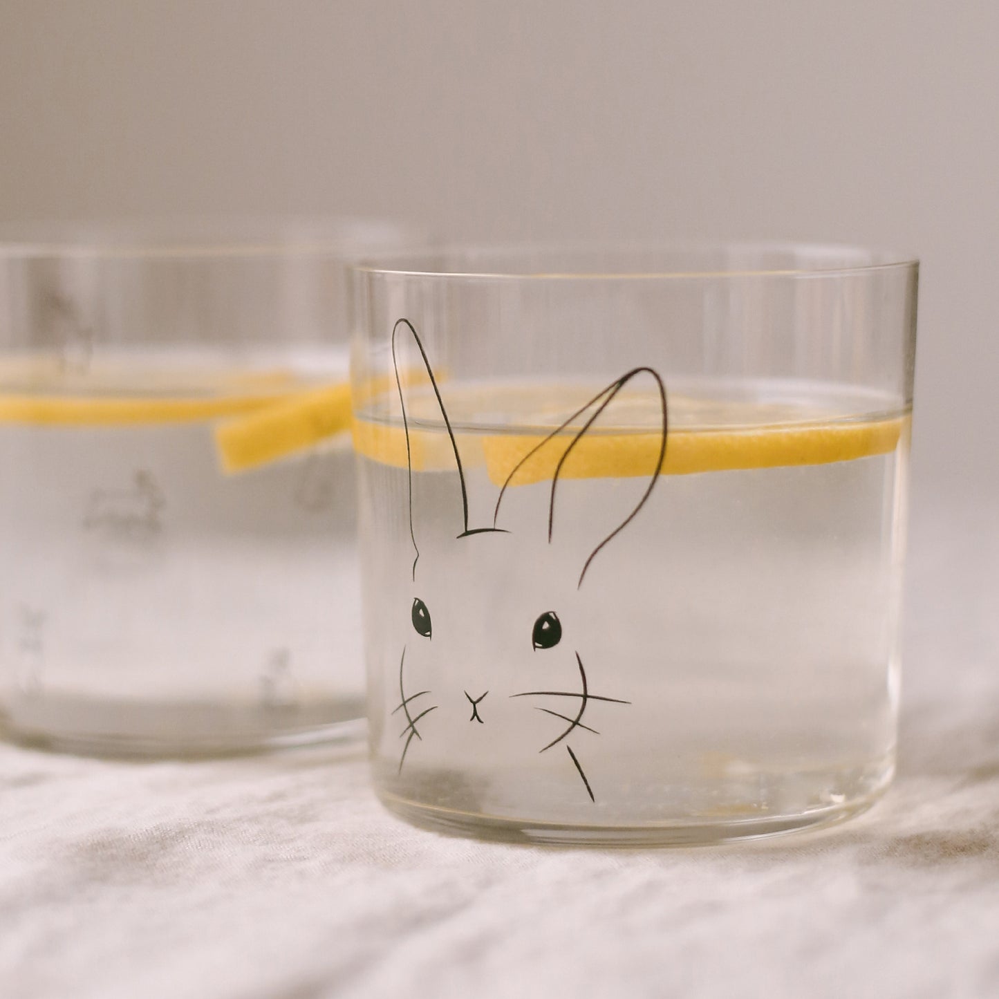 Drinking glass rabbit black (PU = 4 pieces)