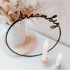 Wooden Wreath Dream Big 31cm (PU = 8 pieces)