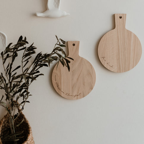 Mini planches à découper Kleinigkeit en chêne en lot de 2 (UE = 5 Ensembles)