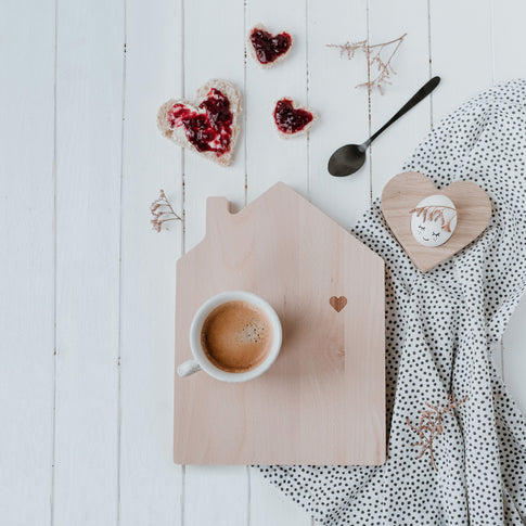 Planche de petit-déjeuner en forme de Maison (UE = 5 Pièces)