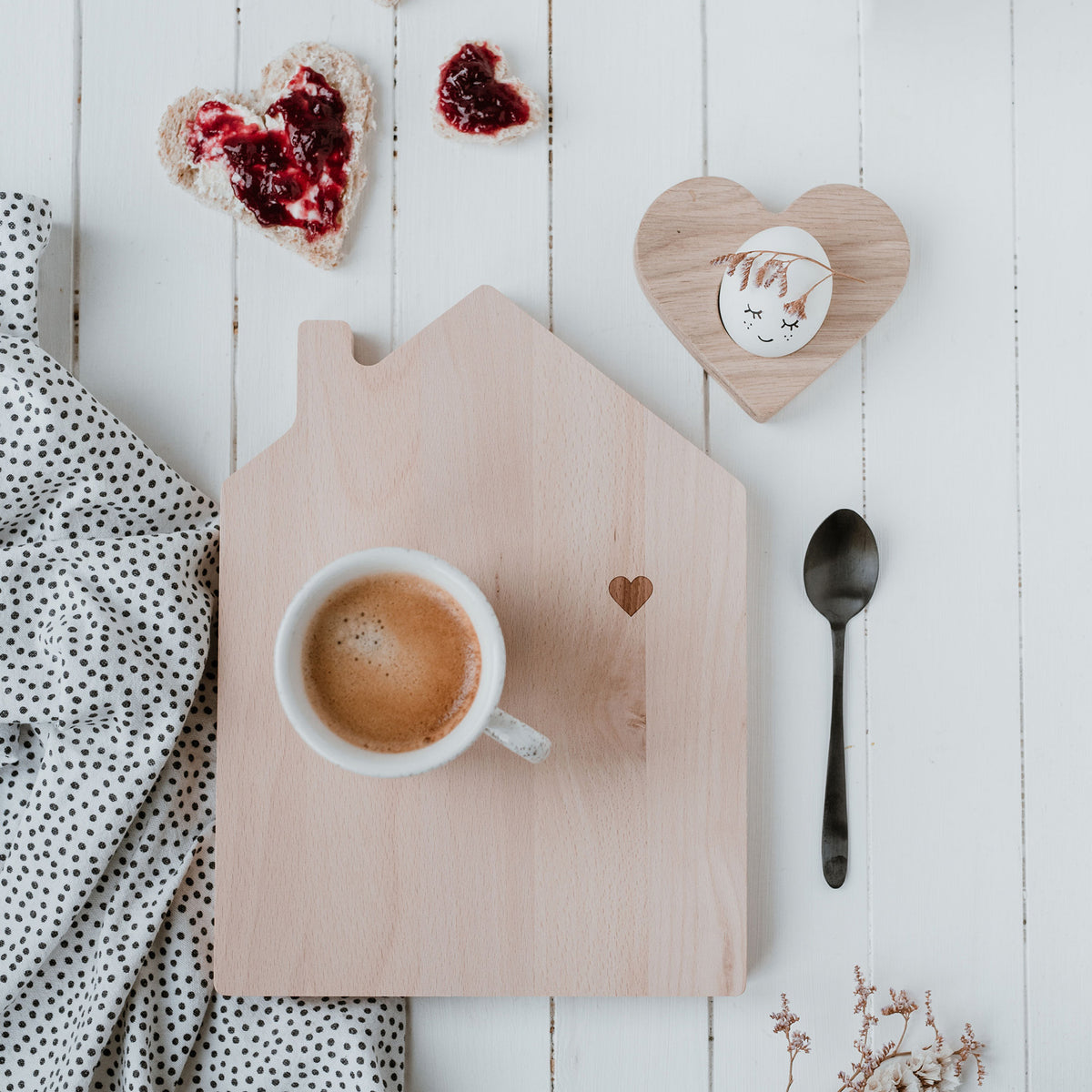 Planche de petit-déjeuner en forme de Maison (UE = 5 Pièces)