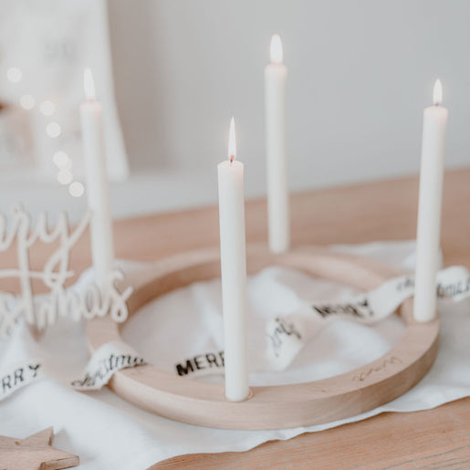 Advent wreath made of oak 36 cm (= 3 pieces)