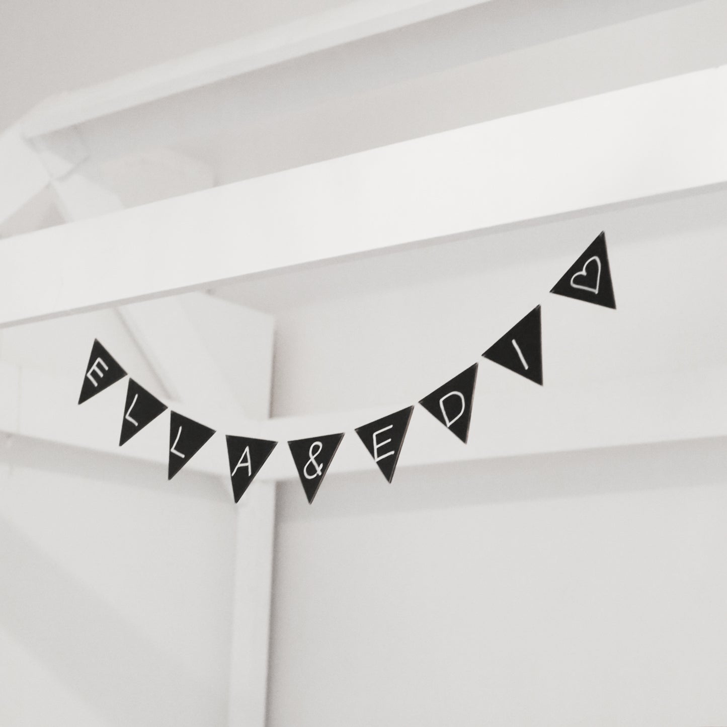Wooden Pendant Pennant black in a Set of 10 (PU = 8 pieces)
