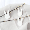 Holzanhänger Hase weiß im 8er Set (VE = 8 Stk)