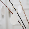 Pendentif en bois blanc d'oeufs en lot de 8 (UE = 8 Pièces)