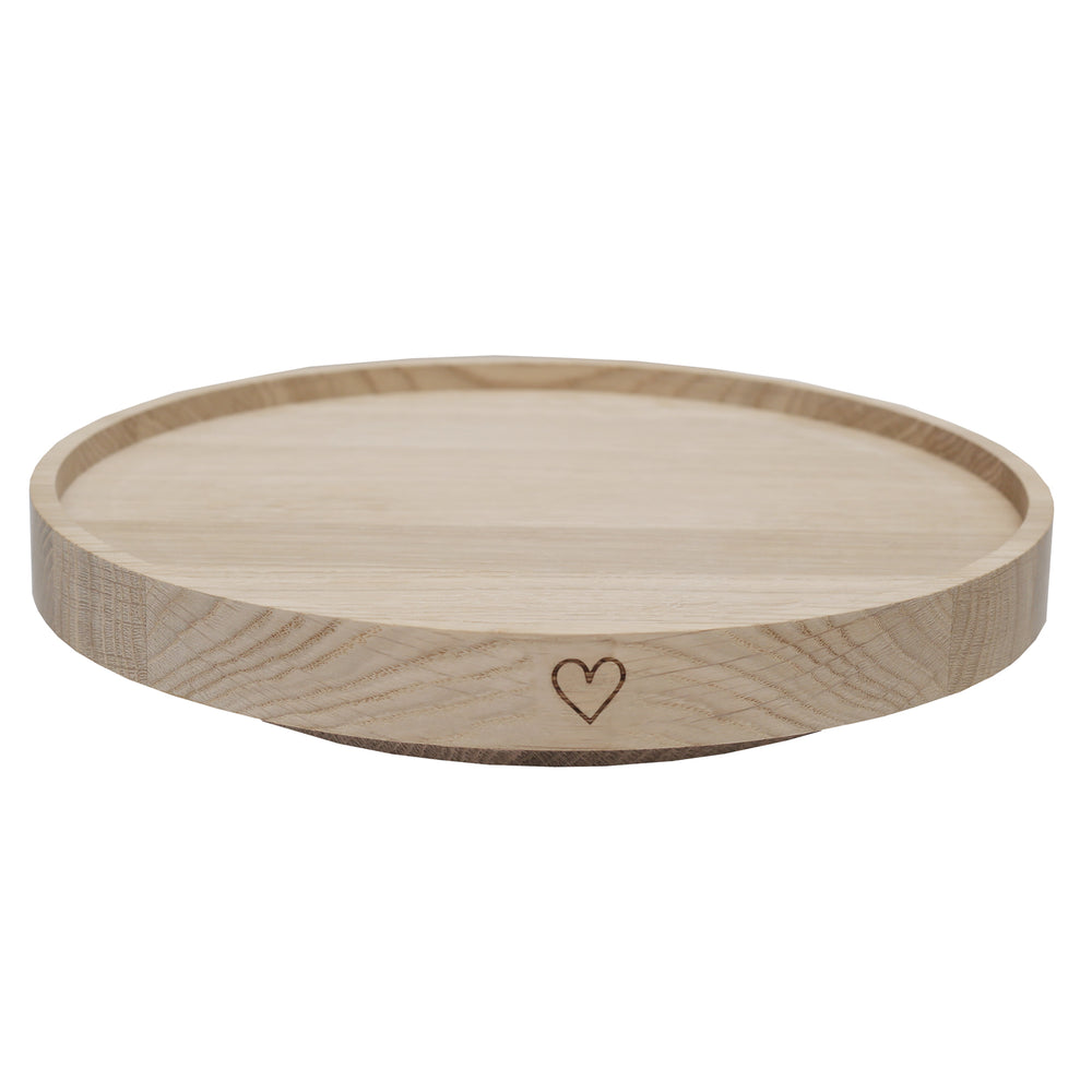 Oak Turning Plate heart 28cm (PU = 3 pieces)