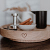 Oak Turning Plate heart 28cm (PU = 3 pieces)