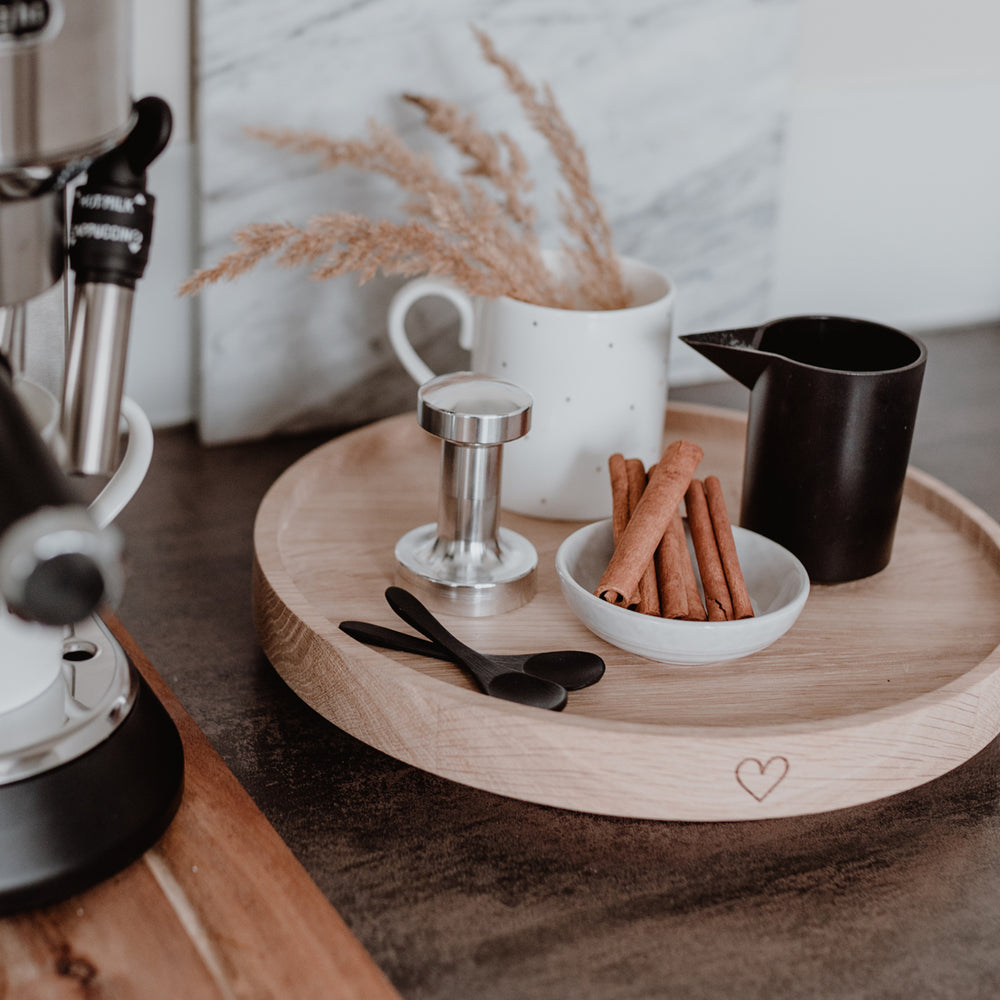 Oak Turning Plate heart 28cm (PU = 3 pieces)