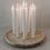 Round candle board made of oak 32cm (for stick candles) (PU = 3 pieces)