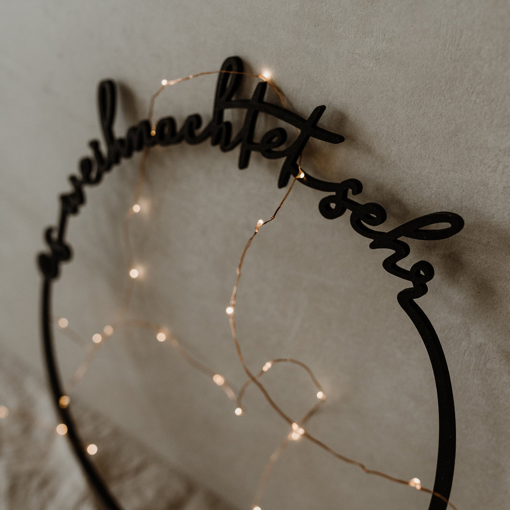 Couronne en bois Es weihnachtet sehr (UE = 8 Pièces)