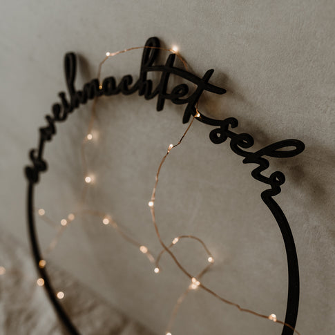 Couronne en bois Es weihnachtet sehr (UE = 8 Pièces)